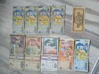 Bancnote vechi diverse monede + monede euro