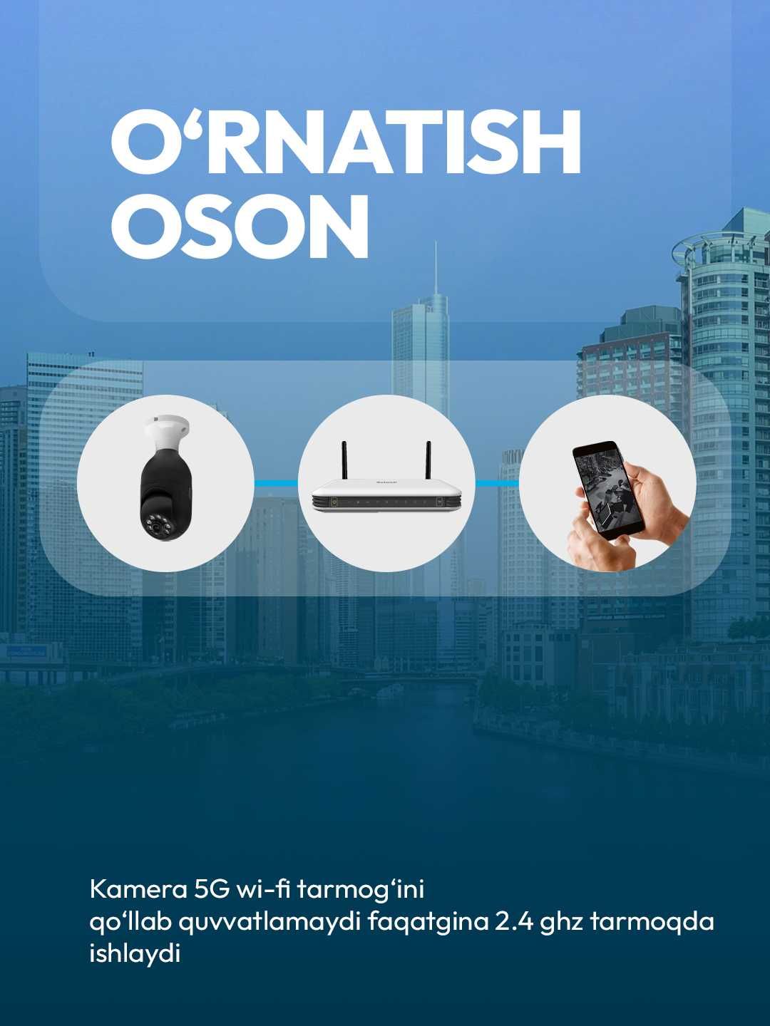 Камера видеонаблюдения, wifi камера 360, kamera video kuzatuv