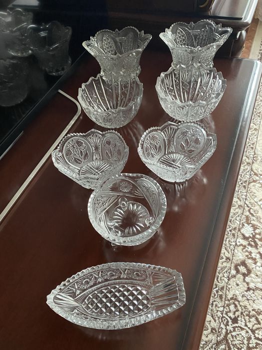 Хрусталь ссср вазочка конфетница
