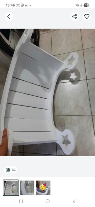 Balansoar/ leagan copii lemn cu saltea