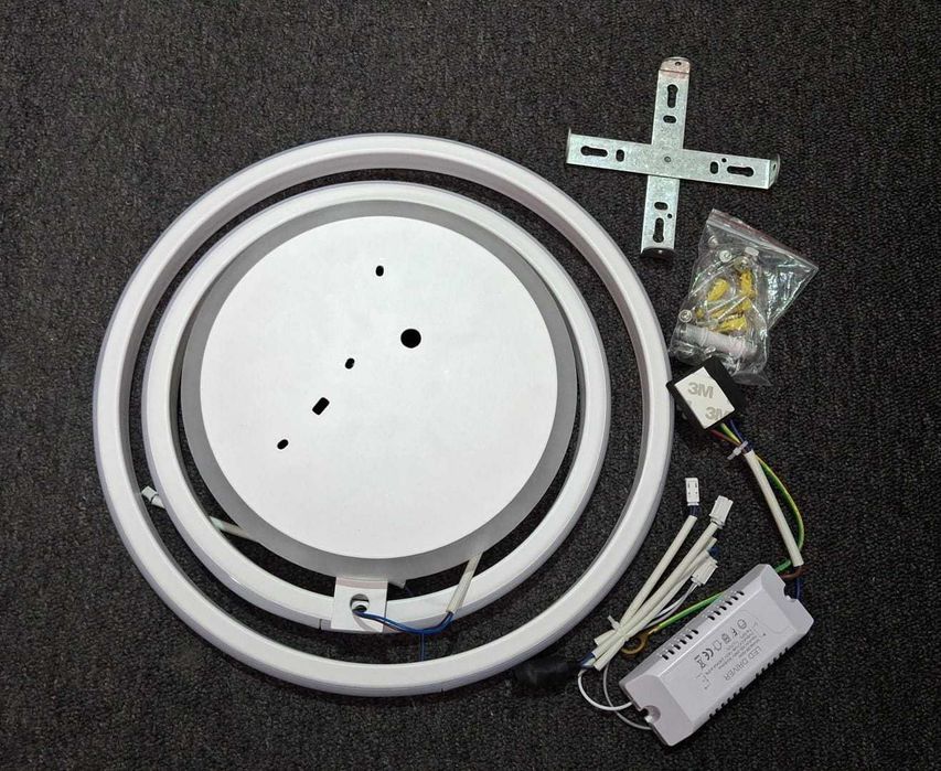 Plafoniera LED moderna DELIPOP, 42W, 3000K, 52 cm, alba