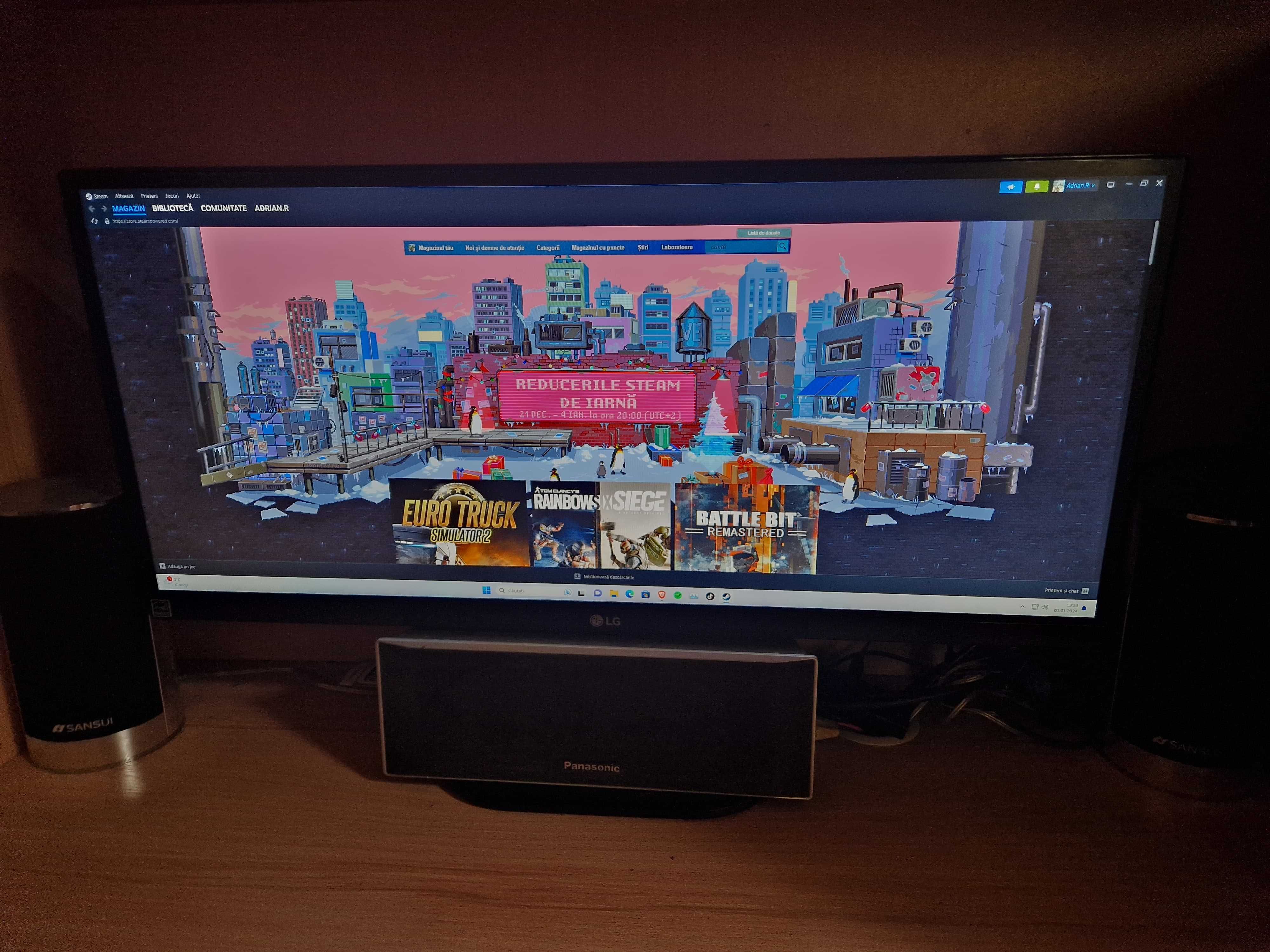 P.C. complet - i5/ 12 GB R.A.M + Monitor ultrawide