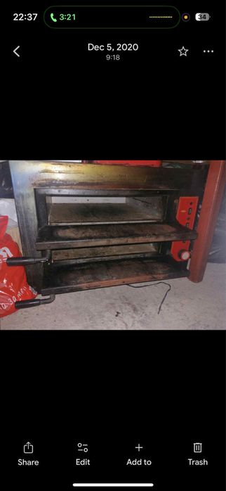 Фурна за пици, 2 отделения, 3 реотана, трифазен ток