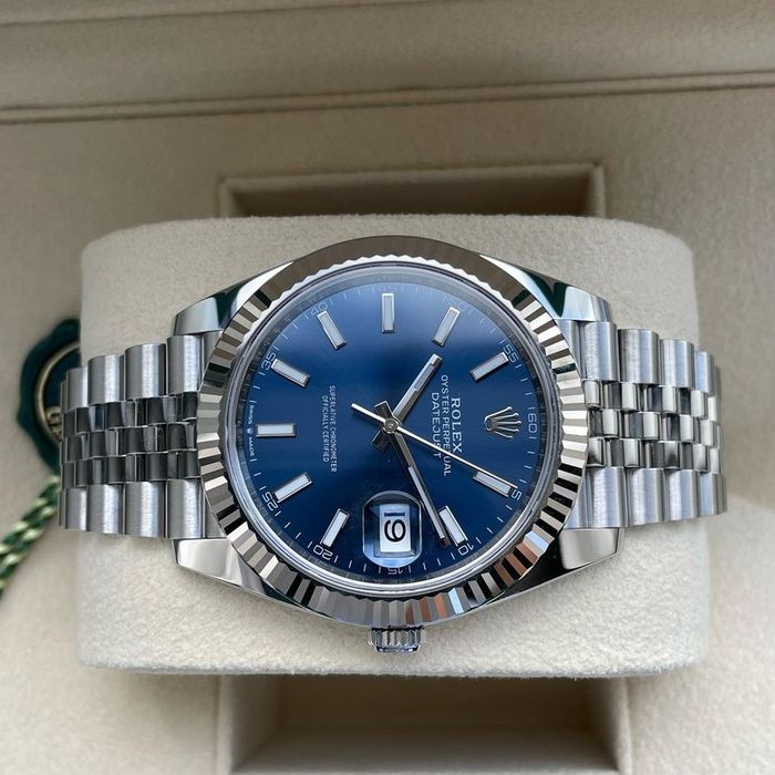 ceas barbat rolex datejust blue dial 41,mm