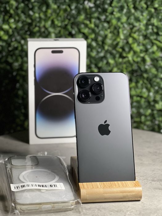 iPhone 14 Pro Max Black Full box 91% + Husa Magsafe + cablu impecabil