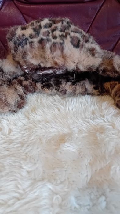 Ушанка естествена кожа  и косъм/58 см./