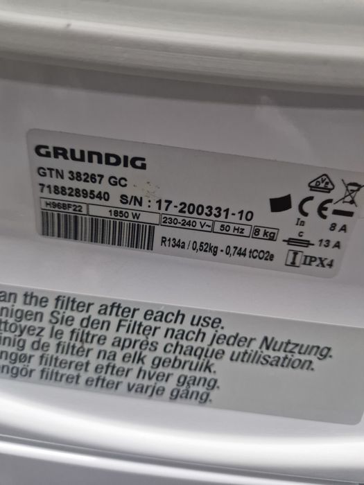 Сушилня Grundig 8 кг A+++ Термопомпа