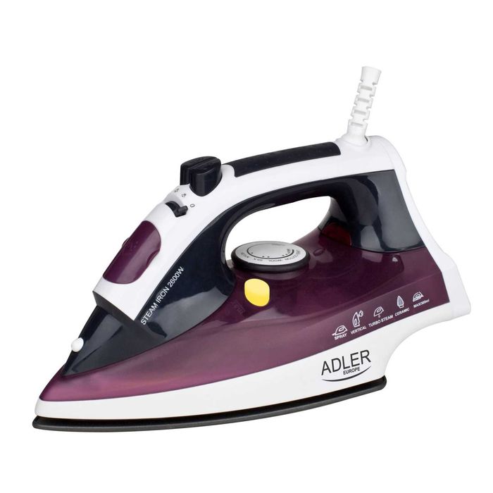 Fier de calcat cu abur Adler AD5022, 2200 W, talpa inox, abur vertical