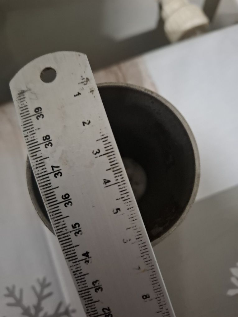 Pahar vechi cositor incrustat inaltime 8 cm 158 g