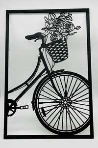 Panou Decorativ Natura Bicicleta Flori pentru Perete din HDF 3mm