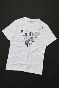 ПРОМО GUESS XXL размери-Оригинална бяла тениска със щампа