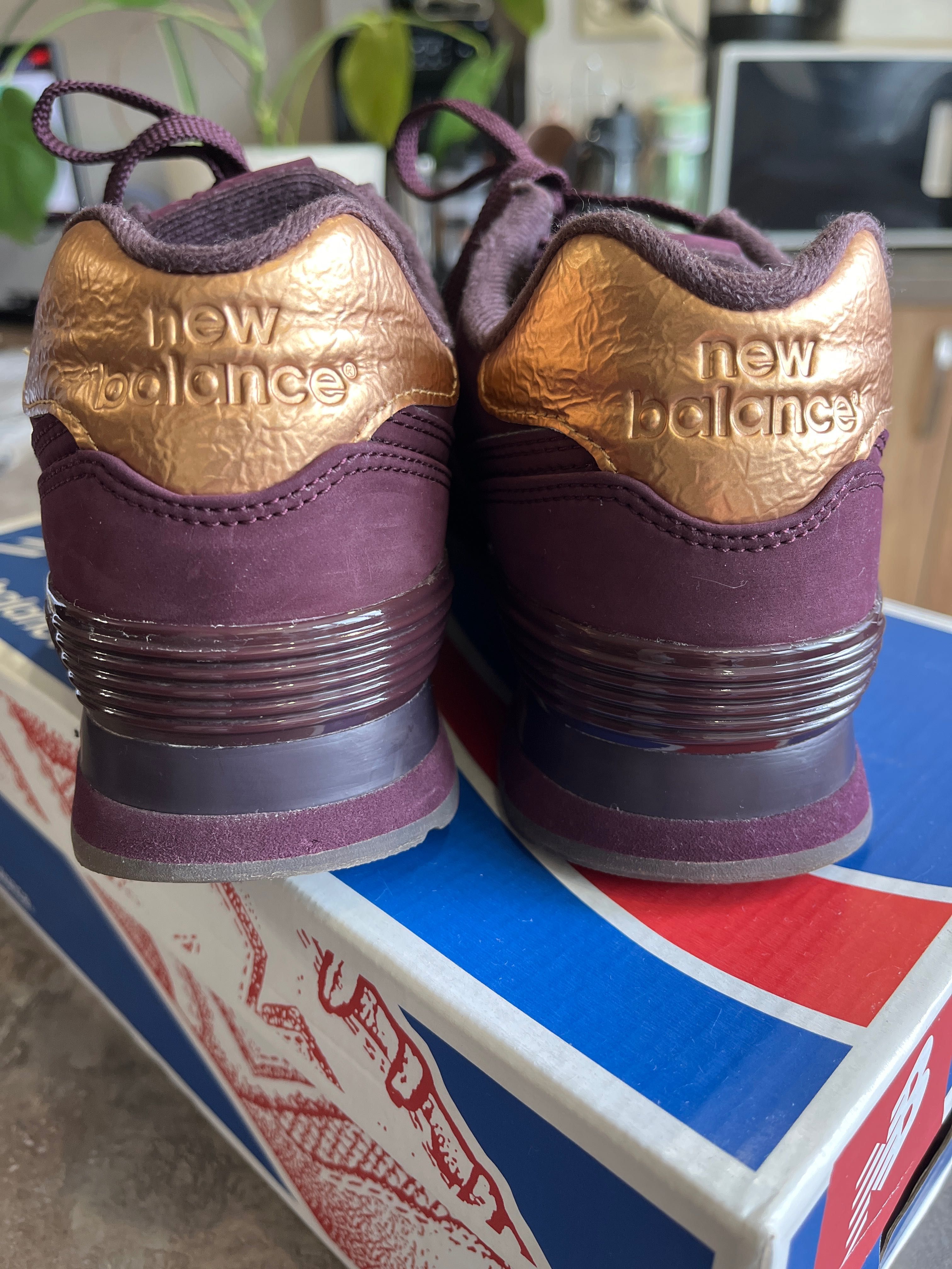 New Balance 574 37.5 бордо маратонки