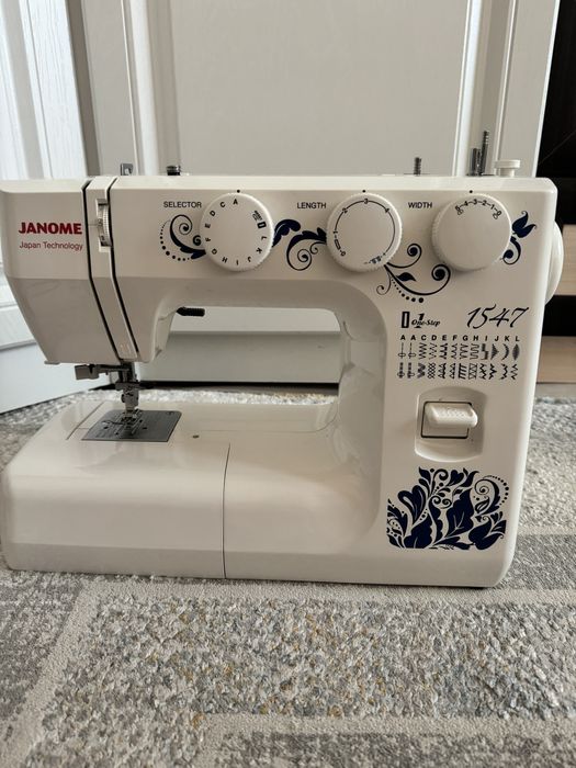 Janome 1547 сапасы өте жақсы, өте аз қолданылған тігін машинасы
