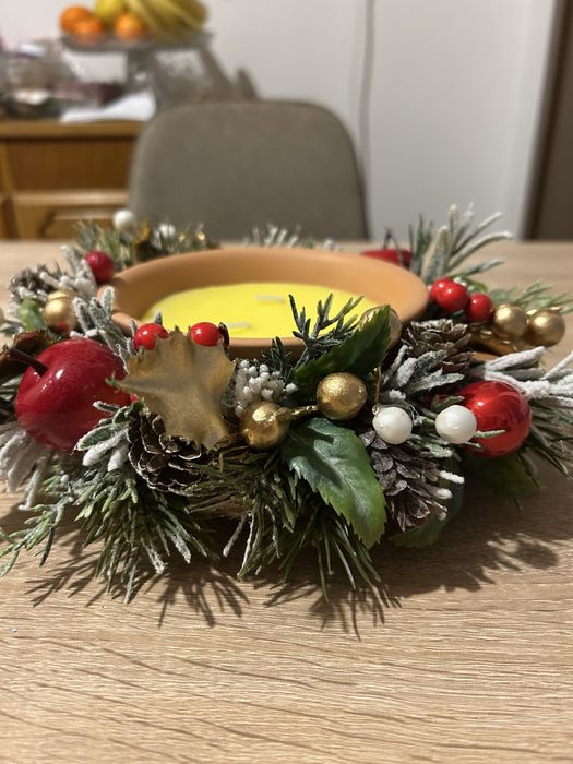 Aranjament Craciun cu lumanare