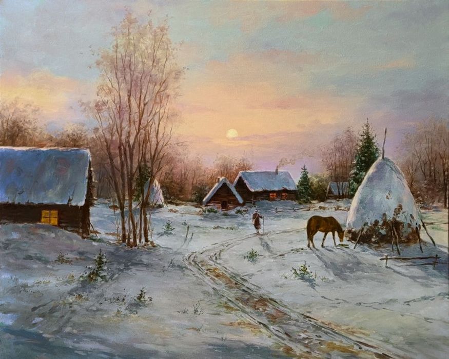 Рисуване по номера - Зимно, 40х60см