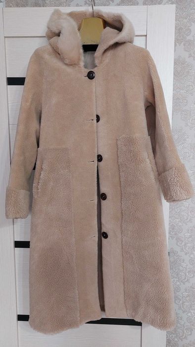 Шуба тедди бежевая