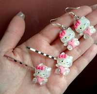 Set accesorii Hello kitty agrafe și cercei Hello Kitty Sanrio