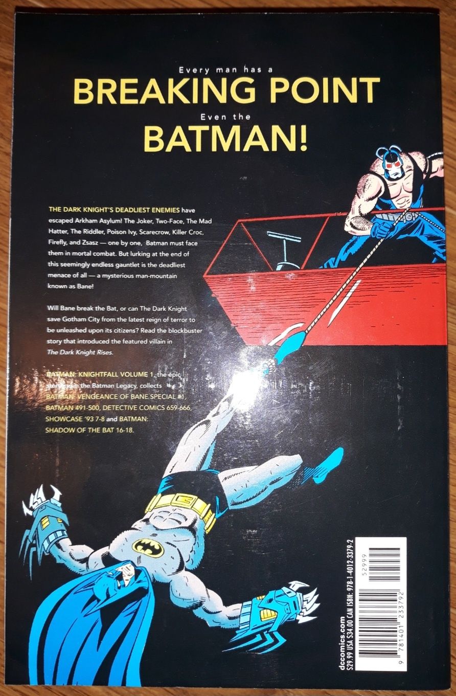 Batman Knightfall Volume 1, 2, 3 Comics Banda Desenata