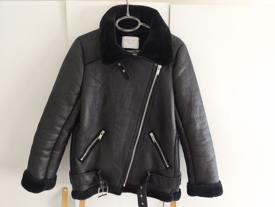 Дамско зимно кожено яке Zara