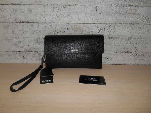 Hugo Boss  portofel clutch bag bărbați femei piele, Italia 9095