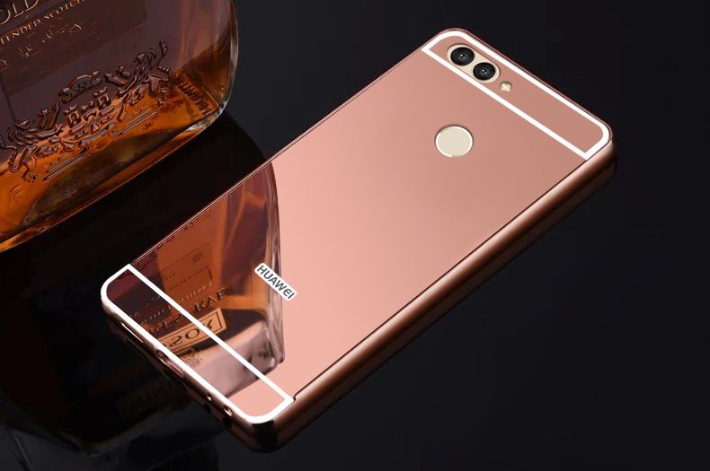Husa / Bumper aluminiu + spate Oglinda pt Huawei Nova , Nova Plus