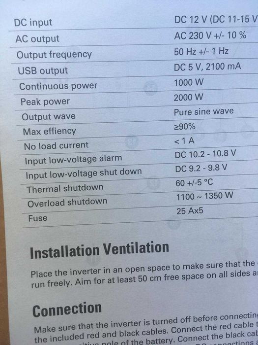 Invertor sinus pur 1000/2000 w telecomanda