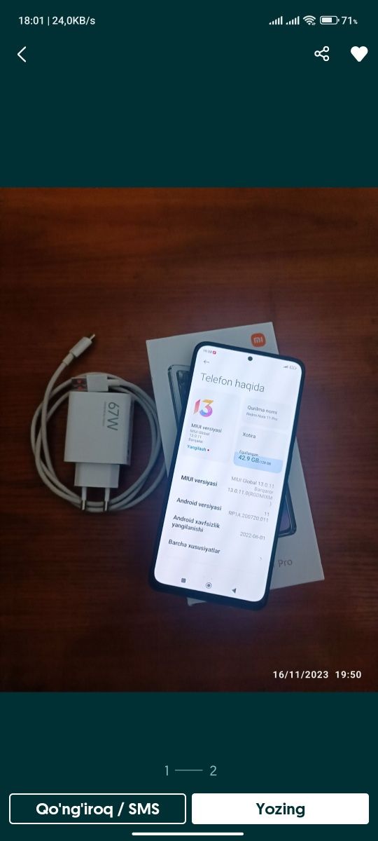 Redmi not 11 pro