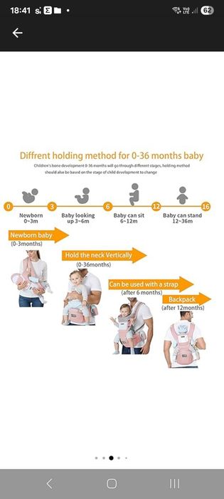 Marsupiu bebe, Ergonomic
Multifunctional, Purtare copil in fata sau