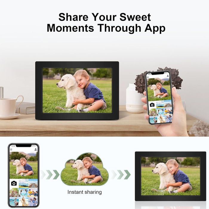 Ramă foto digitală Smart Home,cloud Veidoo 10 inch,negru,sigilat