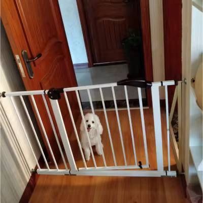 Защитный барьер калитка для лестниц и проемов, металлическая, белая,