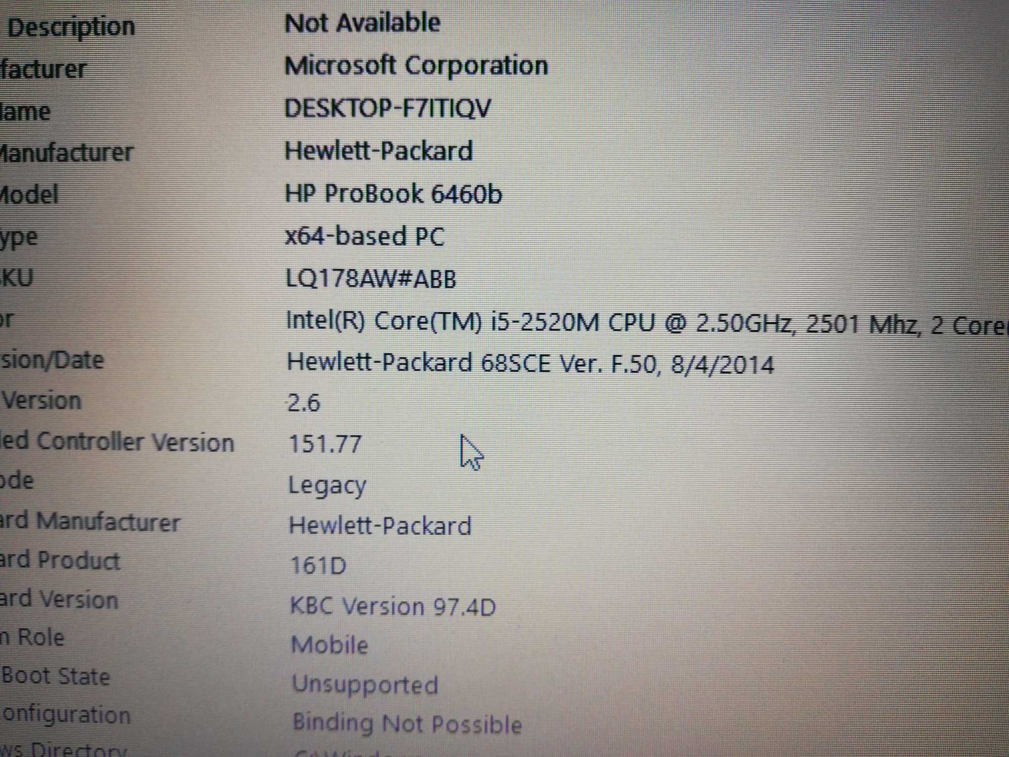 Laptop HP Intel i5