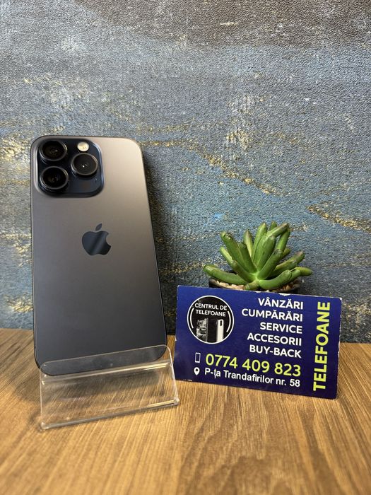 Iphone 15 Pro/128Gb/Garantie 2Ani Centrul de Telefoane/Rate