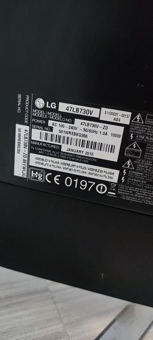 Телевизор LG 47LB30V за части