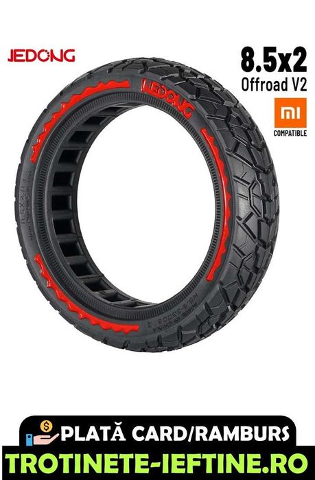 Cauciuc PLIN roșu 8.5×2 ultra-ușor offroad V2 pentru trotineta Kukirin