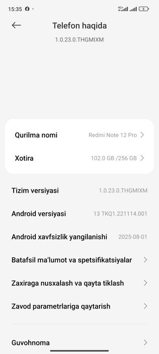 Redmi not 12 pro