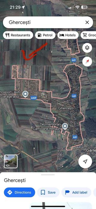 Vand teren in Ghercesti 1 parcela de  517mp