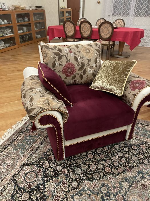 Мягкая мебель комплект, блиный трехместный, двухместный диван и кресло