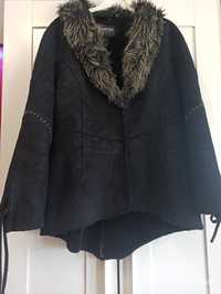 Дамско палто, обърната кожа, размер L