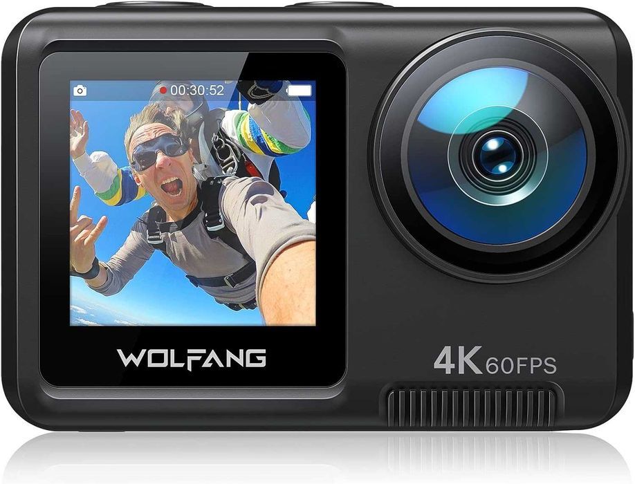 Cameră sport WOLFANG GA420, 4K 60FPS, WiFi, waterproof, accesorii