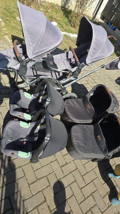 Carucior gemeni parte sport, landou și scoica ABC Zoom Design