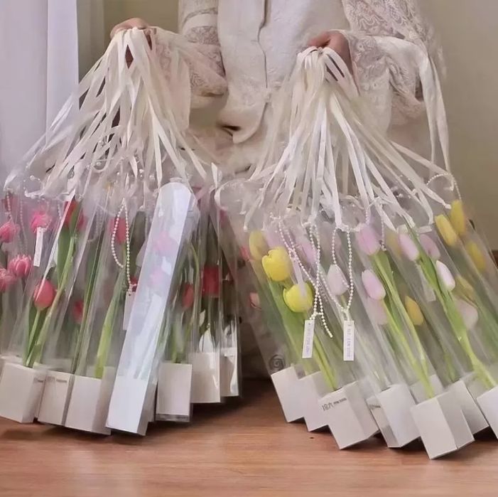 Упаковка коробка для тюльпан и роз