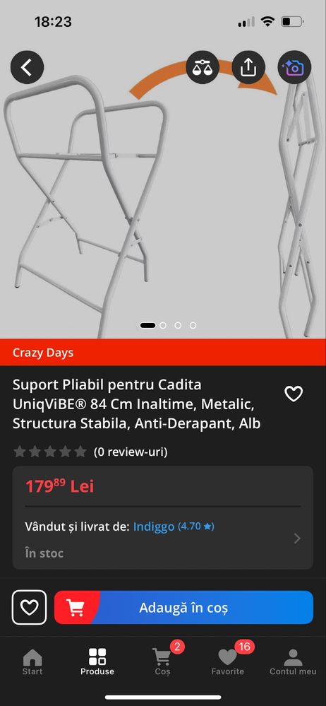 Suport Pliabil pentru cadita