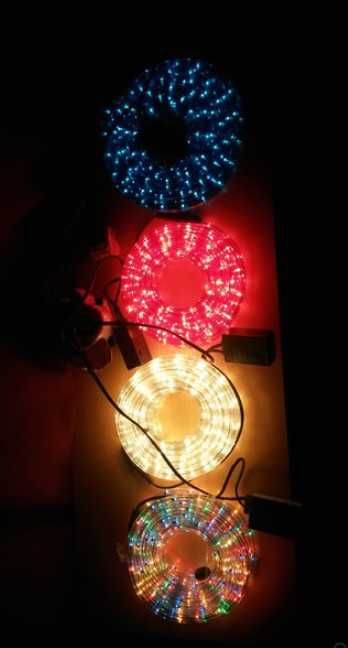 Топло Бял 90м Светещ маркуч за Отопление на палми и Украси