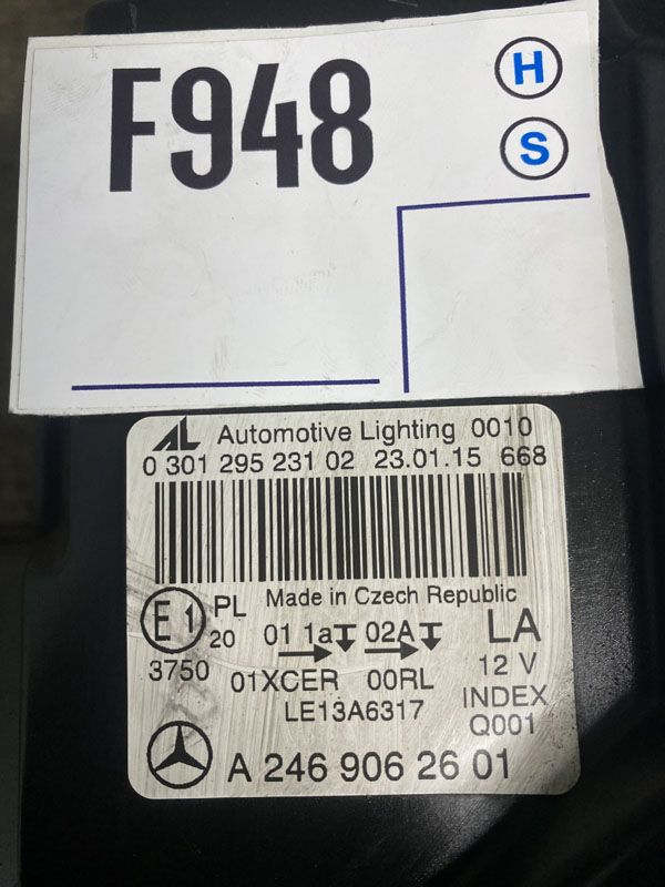Mercedes B class 2016/2018 w246 Performance Far lampa Original F947-F9