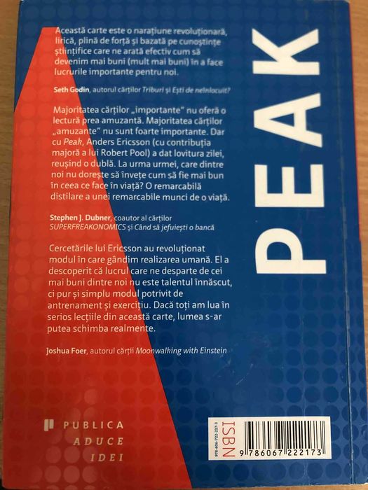 Vand cartea "Peak" (Anders Ericsson)