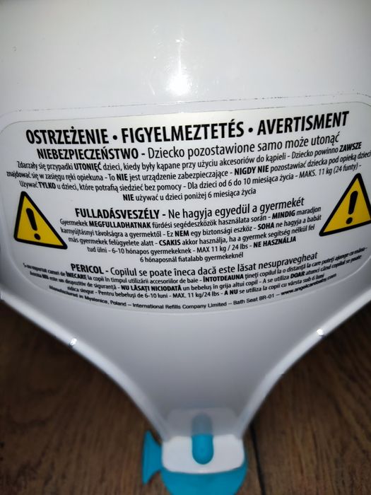 ANGELCARE Мека седалка за баня 6+ мес. Синя