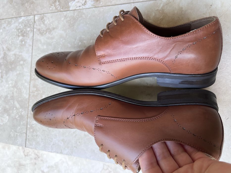 Pantofi eleganți bărbați piele naturală maro 40-41