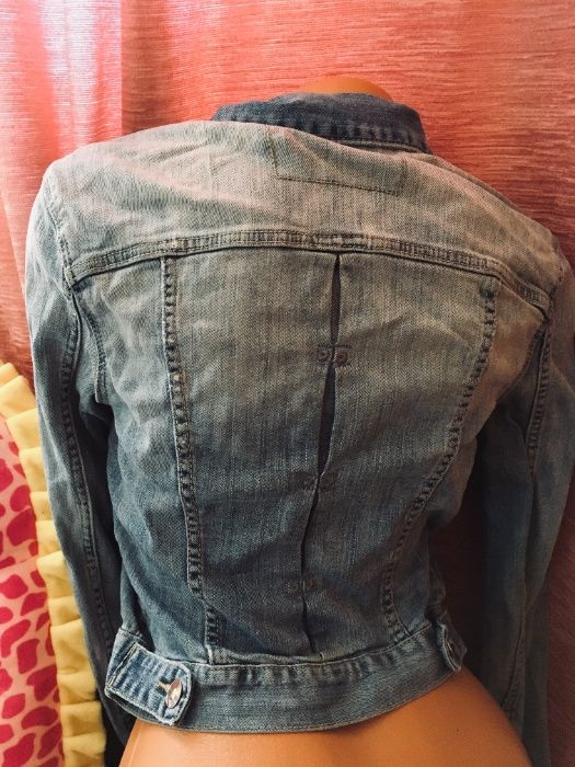 Jachetă scurtă de denim Geaca blug Nr 34 XS H&M
