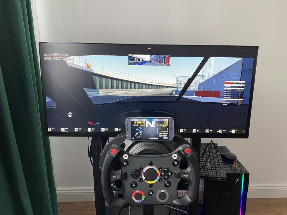 Simulator racing Thrustmaster T300GT T3PA + Unitate PC + scaun