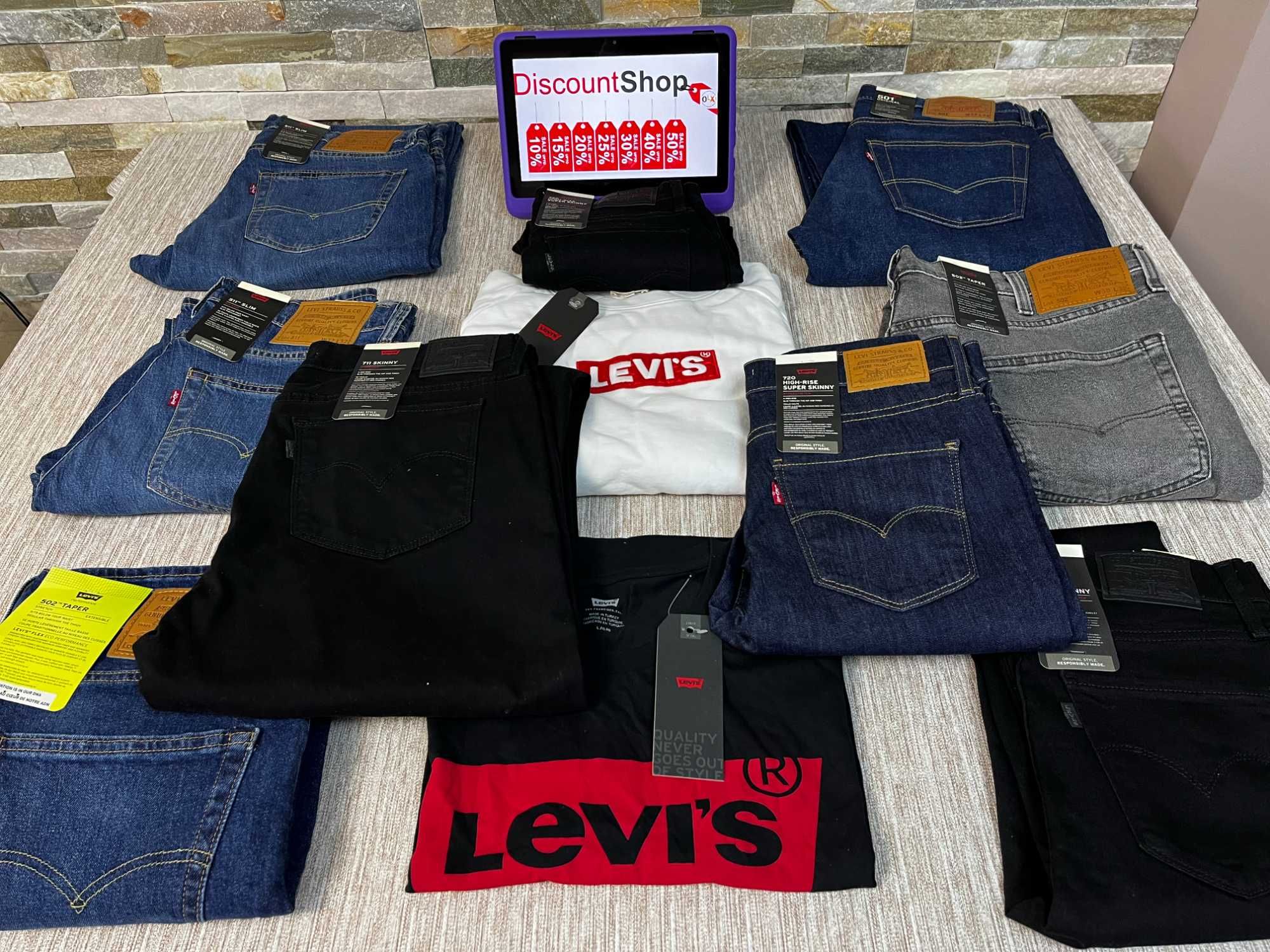 >LOT EN-GROS< 11 articole blugi/jeans Levi's dama/barbat [cod DS019]